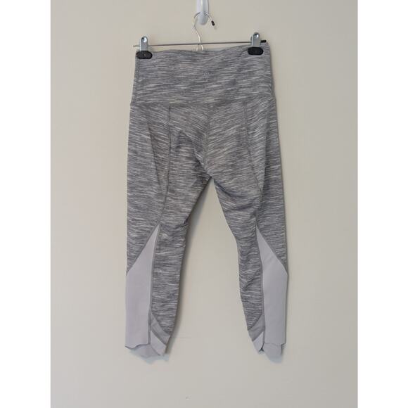 Lululemon Wunder Under Scalloped Hem High-Rise Crop 23" Full-On Luon Gray Sz 8 - Picture 3 of 8